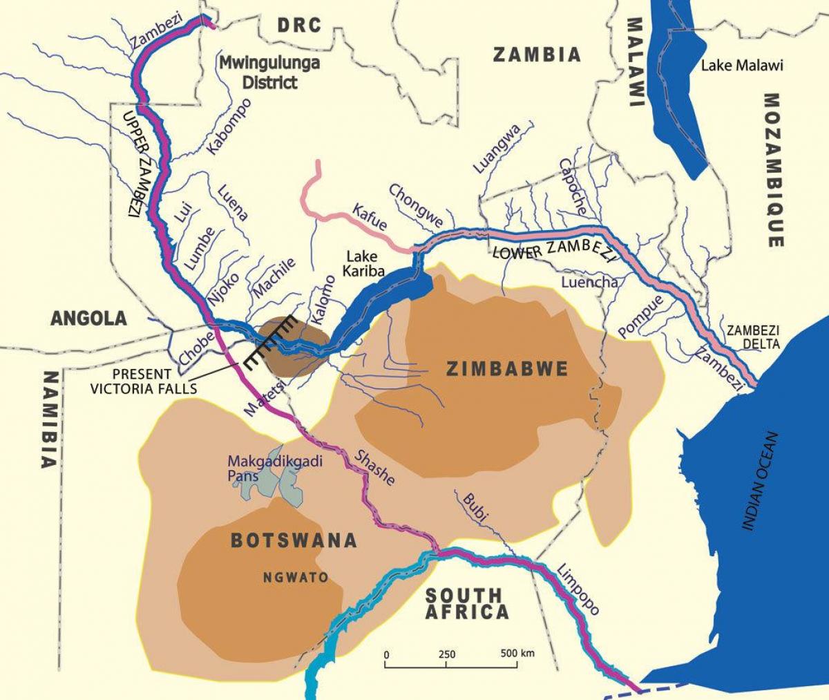 Kart over geologiske zambi