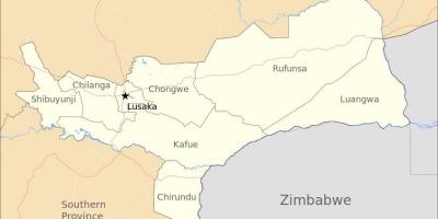 Kart av lusaka Zambia
