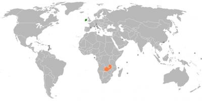 Zambia kart i verden